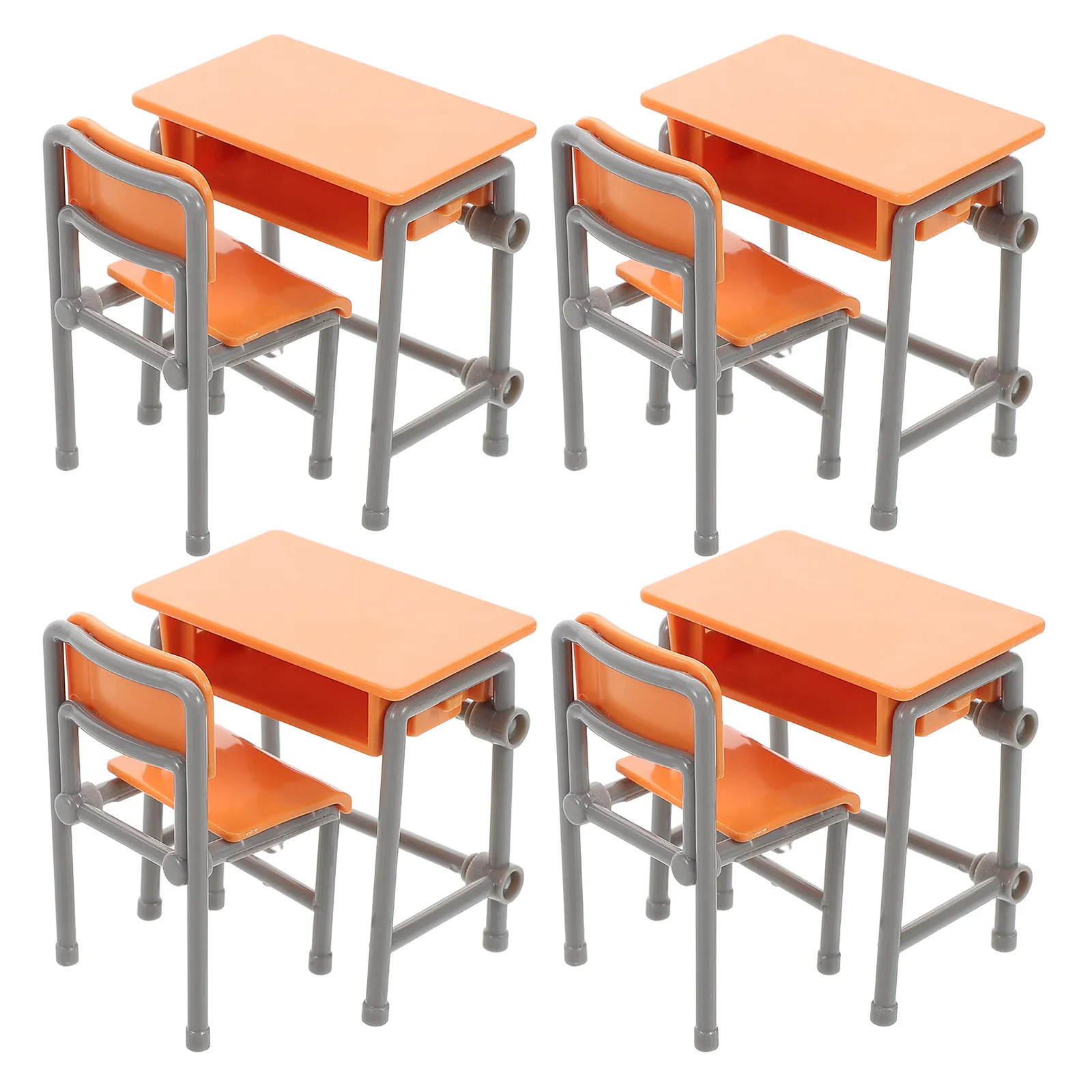 4Sets Miniature School Desk and Chair Realistic Compact Classroom Furniture Decorative Dollhouse School Room Accessories
4Sets Miniature School Desk and Chair Realistic Compact Classroom Furniture Decorative Dollhouse School Room Accessories