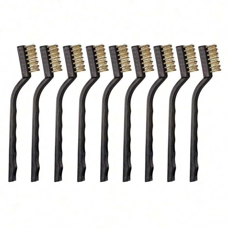 9PCS MINI Brass Brushes Set, Curved Handle Scratch Wire Toothbrush, Cleaning Welding Slag And Rust
9PCS MINI Brass Brushes Set, Curved Handle Scratch Wire Toothbrush, Cleaning Welding Slag And Rust