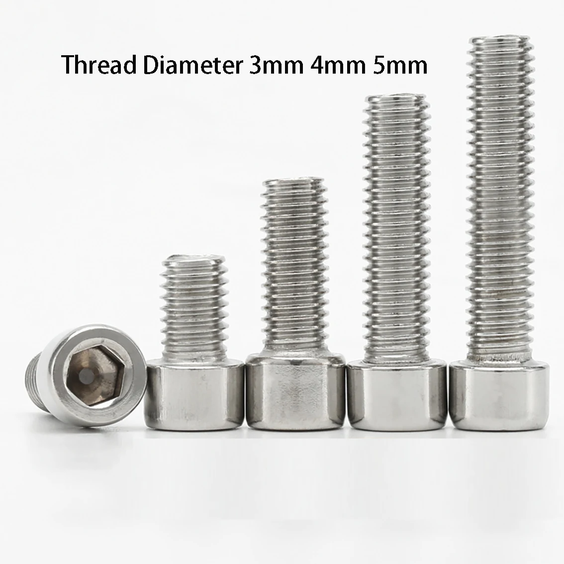 10/20/50PCS 201 Stainless Steel Cylindrical Head Socket Head Screw Cup Head Screw Thread Diameter 3mm 4mm 5mm Bolt Length 6-60mm
10/20/50PCS 201 Stainless Steel Cylindrical Head Socket Head Screw Cup Head Screw Thread Diameter 3mm 4mm 5mm Bolt Length 6-60mm
