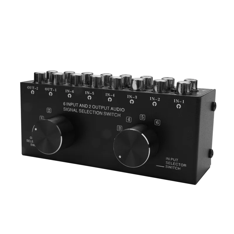 B24B Switcher 6 In 2 Out Or 2 In 6 Out Headphone Speaker Switcher Stereo Sound Source Signal Selection Switcher, Interface Adopt
B24B Switcher 6 In 2 Out Or 2 In 6 Out Headphone Speaker Switcher Stereo Sound Source Signal Selection Switcher, Interface Adopt