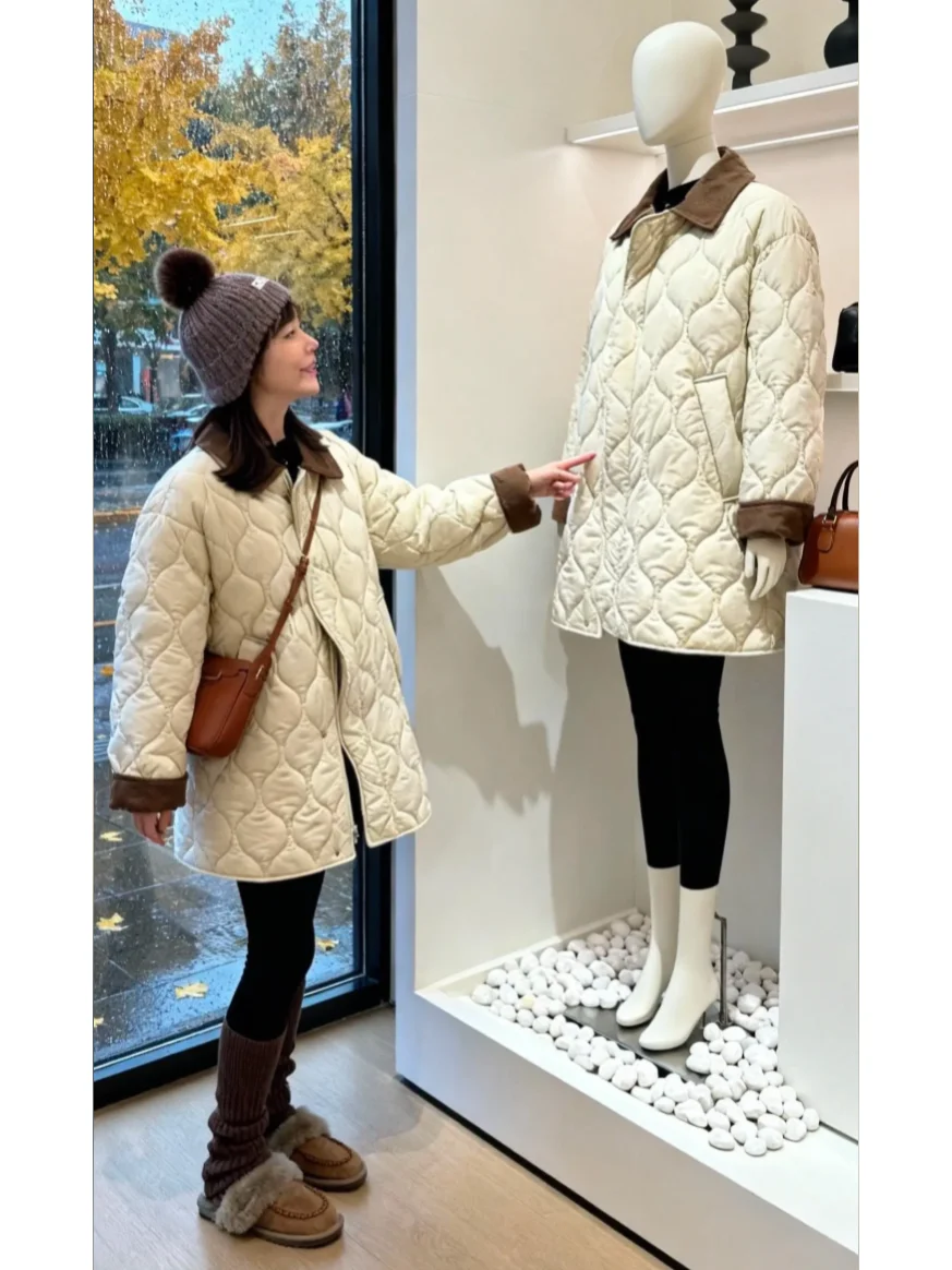 Теплая хлопковая стеганая куртка в корейском стиле, свободного кроя, средней длины, утепленная зимняя верхняя одежда для женщин, цветная
Теплая хлопковая стеганая куртка в корейском стиле, свободного кроя, средней длины, утепленная зимняя верхняя одежда для женщин, цветная