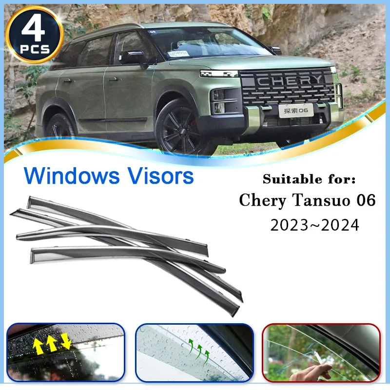Car Window Visors For Chery Tansuo Explore 06 Jaecoo J7 2023 2024 4x Awnings Sun Rain Deflector Shelters Shade Guard Accessories
Car Window Visors For Chery Tansuo Explore 06 Jaecoo J7 2023 2024 4x Awnings Sun Rain Deflector Shelters Shade Guard Accessories