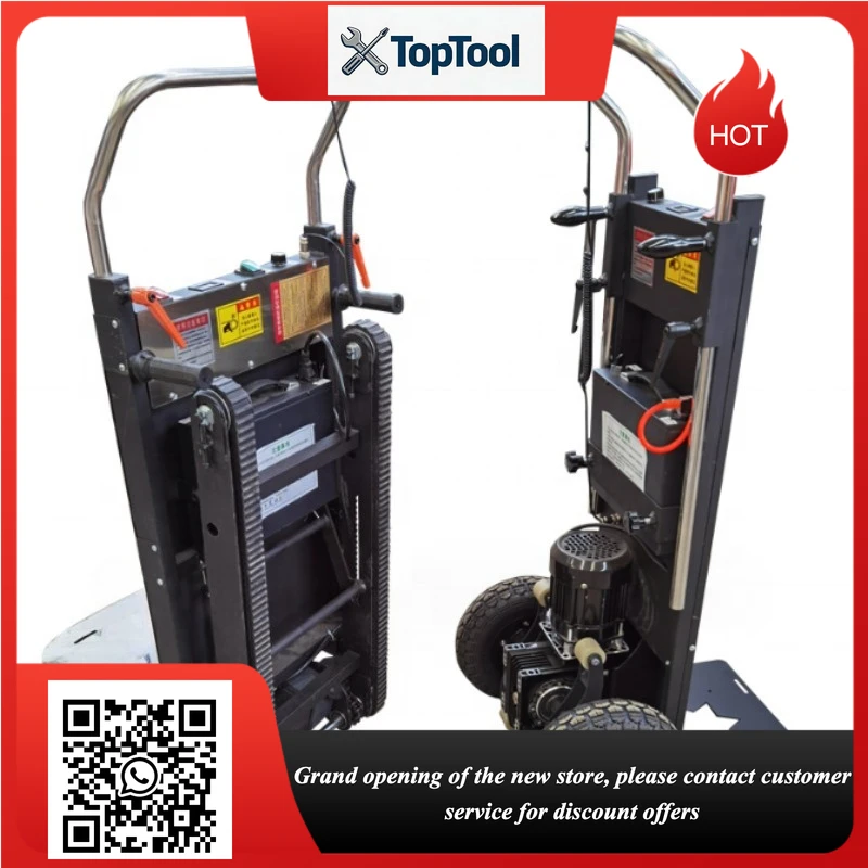 Hand Propelled Electric Load Carrier, Loading Stair Climbing Machine Handcart for Loading up and Down Stairs
Hand Propelled Electric Load Carrier, Loading Stair Climbing Machine Handcart for Loading up and Down Stairs