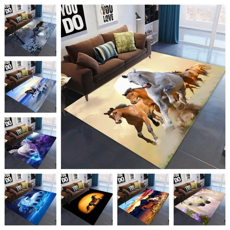 Farm Animal Horse Carpet Running Horse Print Area Rugs Non Slip Sofa Floor Mat Door Mat for Kids Boys Playroom Living Room Decor
Farm Animal Horse Carpet Running Horse Print Area Rugs Non Slip Sofa Floor Mat Door Mat for Kids Boys Playroom Living Room Decor
