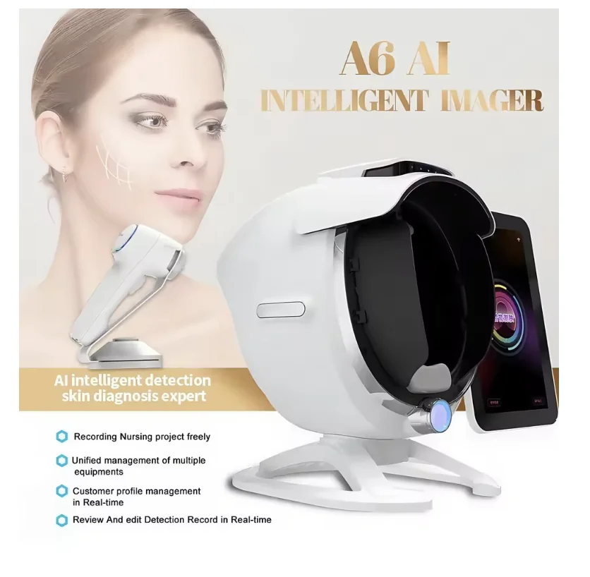 Bitmoji 3D Skin Analyzer Large Screen A6 Magic Mirror Skin Analyzer Face Skin Analyzer Handheld Skin Microscopic Imaging Device
Bitmoji 3D Skin Analyzer Large Screen A6 Magic Mirror Skin Analyzer Face Skin Analyzer Handheld Skin Microscopic Imaging Device