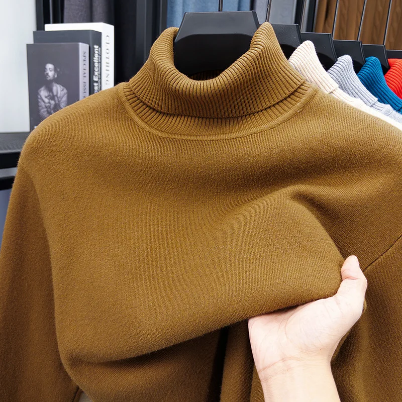 New Men's High Neck Fleece Lined Thickened Knitted Sweater Winter Warm Base Layer Shirt Regular Sleeve Long Sleeve Wool Blend
New Men's High Neck Fleece Lined Thickened Knitted Sweater Winter Warm Base Layer Shirt Regular Sleeve Long Sleeve Wool Blend