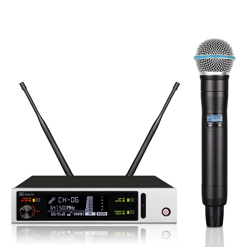 Beta58 SKM58True Diversity Handheld Wireless Microphone 1 Channel 1 Handheld Professional for Party Performance Wedding Church
Beta58 SKM58True Diversity Handheld Wireless Microphone 1 Channel 1 Handheld Professional for Party Performance Wedding Church