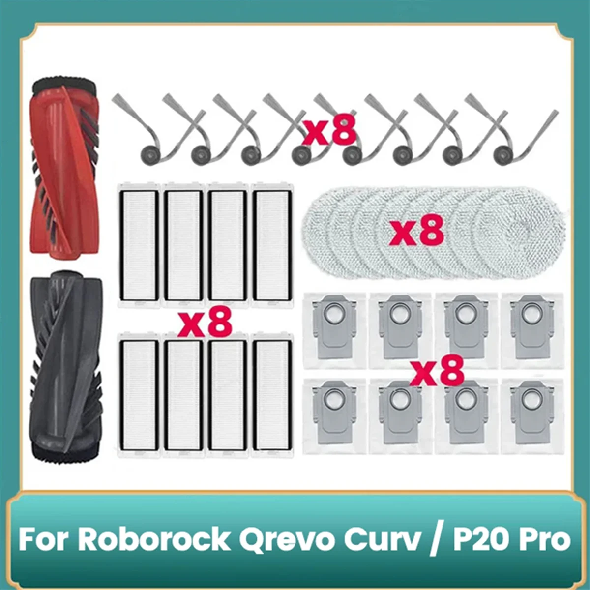 Для Roborock Qrevo Curv/P20 Pro робот-пылесос Hepa фильтры швабра тканевые мешки для пыли аксессуары запасные части
Для Roborock Qrevo Curv/P20 Pro робот-пылесос Hepa фильтры швабра тканевые мешки для пыли аксессуары запасные части