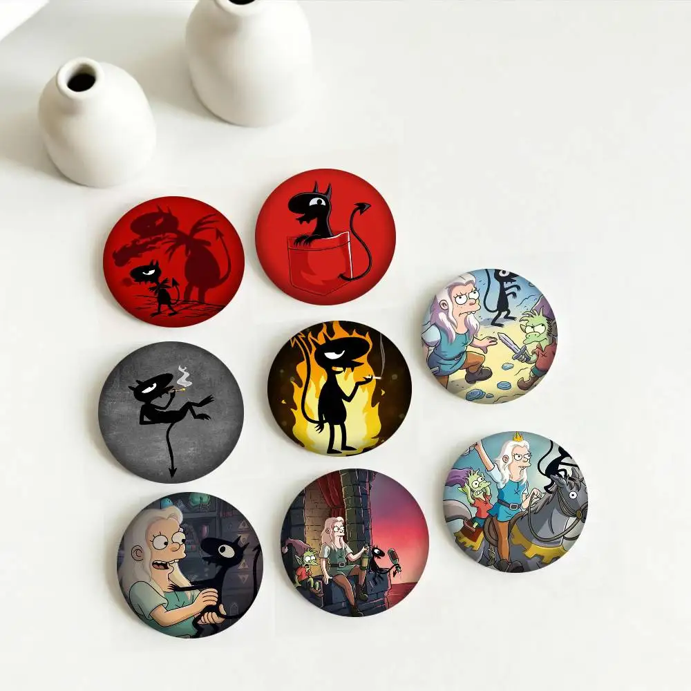 Cartoon D-Disenchantment 25 32 44 58 75mm Badges Personalized Round Brooches Pins Accessory Gift
Cartoon D-Disenchantment 25 32 44 58 75mm Badges Personalized Round Brooches Pins Accessory Gift