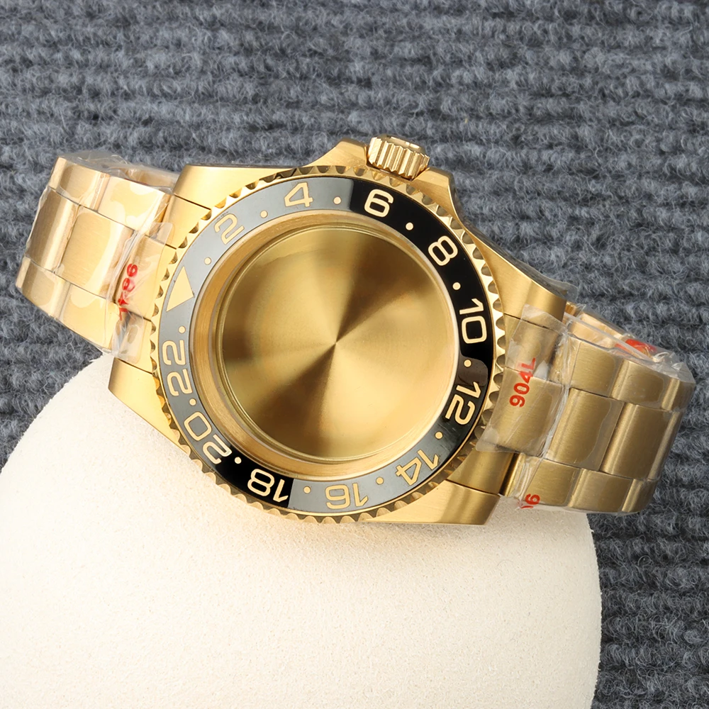 Gold 40MM NH35 Case 20MM Strap Sapphire Men's Case Brushed Oyster Strap For Sub GMT Yacht-Master NH35 NH35 NH38 NH34 Movement
Gold 40MM NH35 Case 20MM Strap Sapphire Men's Case Brushed Oyster Strap For Sub GMT Yacht-Master NH35 NH35 NH38 NH34 Movement