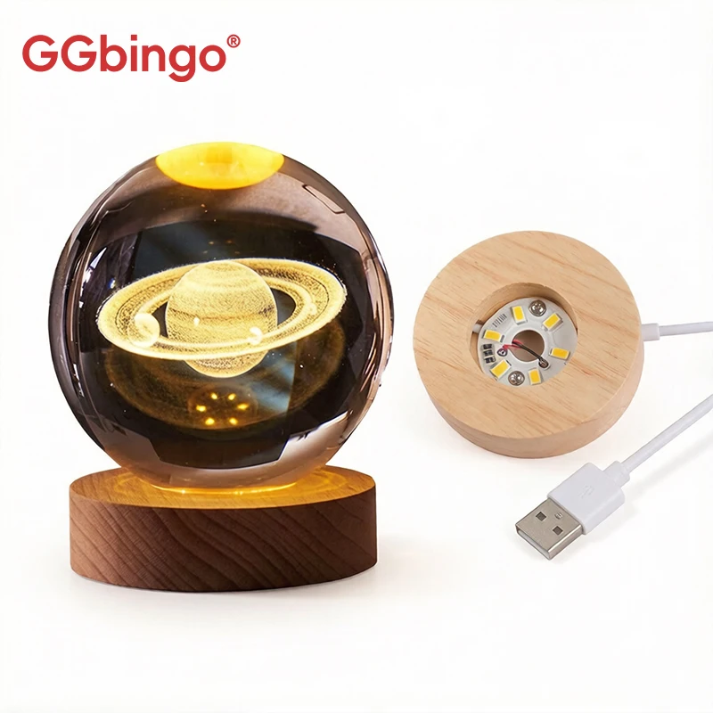 GGBingo Night Light USB Interface Warm Night Light Design Decoration Light Cystal Ball with LED Light
GGBingo Night Light USB Interface Warm Night Light Design Decoration Light Cystal Ball with LED Light