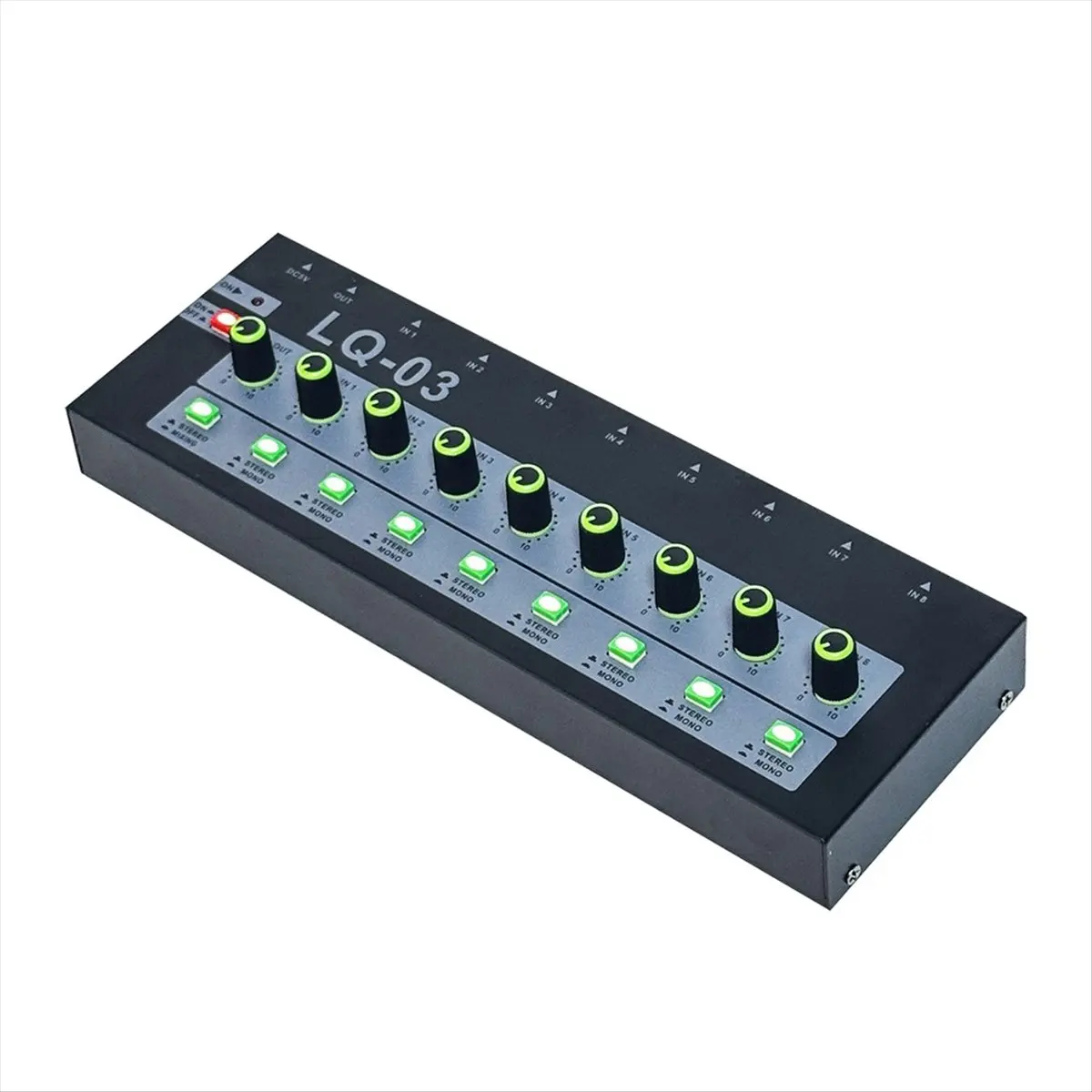 OKgood LQ-03 8Channel Mini Mixer Microphone Mixer Instrument Amplifier Audio Input Multifunctional Mixing Effect Device EU Plug
OKgood LQ-03 8Channel Mini Mixer Microphone Mixer Instrument Amplifier Audio Input Multifunctional Mixing Effect Device EU Plug