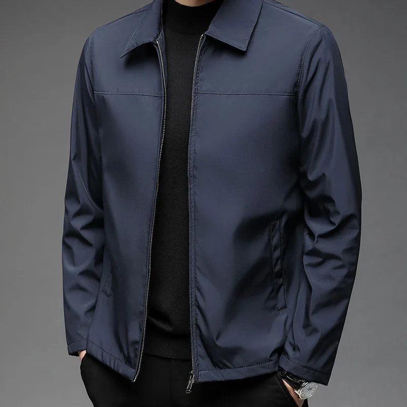 Spring Men Casual Jacket Fashion Solid Turn Down Collar Lightweight Coat Autumn Male Mid-aged Leisure Zipper Business Jacket
Spring Men Casual Jacket Fashion Solid Turn Down Collar Lightweight Coat Autumn Male Mid-aged Leisure Zipper Business Jacket