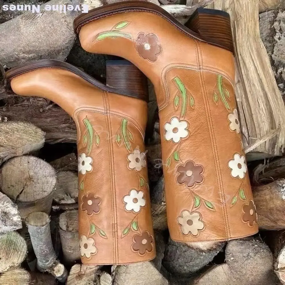 Floral Embroidered Western Cowboy Boots Women Mixed Colors Square Toe Chunky Heel Slip On Knight Boot 2025 Retro Knee High Boots
Floral Embroidered Western Cowboy Boots Women Mixed Colors Square Toe Chunky Heel Slip On Knight Boot 2025 Retro Knee High Boots