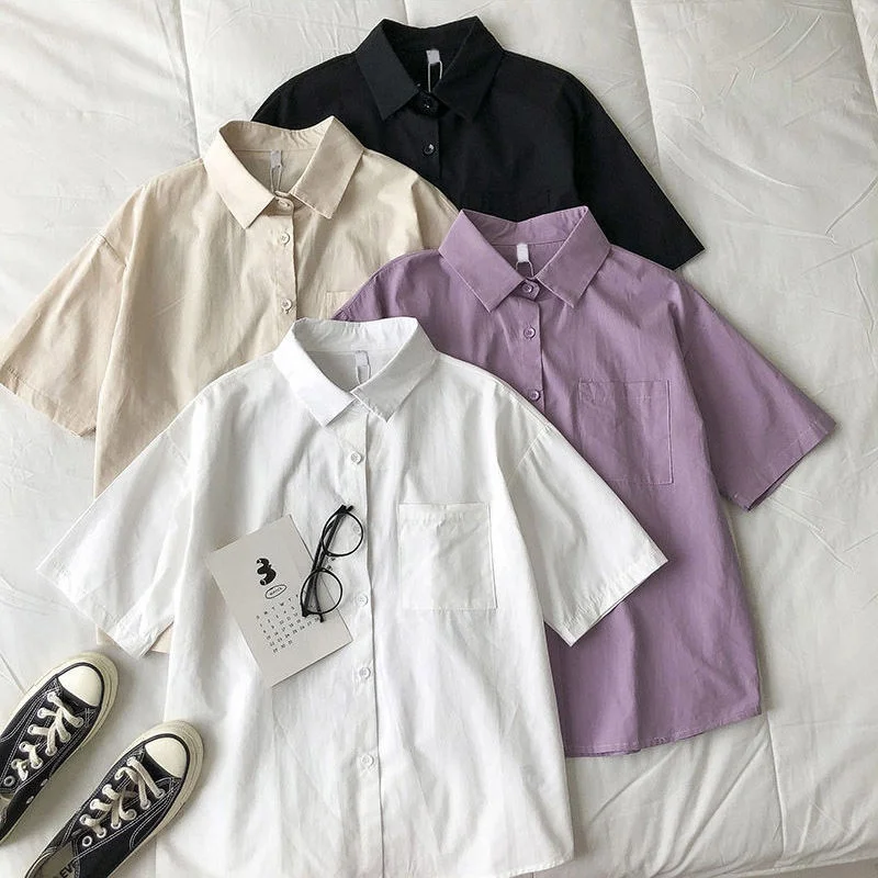 Loose ort Sve irt Women's Spring Faion 2024 New Korean Sle Pure Color Single Button Collar Top Student T...
Loose ort Sve irt Women's Spring Faion 2024 New Korean Sle Pure Color Single Button Collar Top Student T...