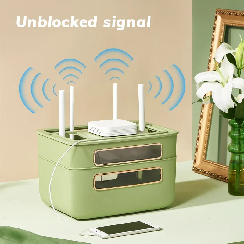 WiFi Desktop Router Storage Box Household Heat Dissipation Plastic Organizer Socket Plug Wireless Storage Boxes
WiFi Desktop Router Storage Box Household Heat Dissipation Plastic Organizer Socket Plug Wireless Storage Boxes