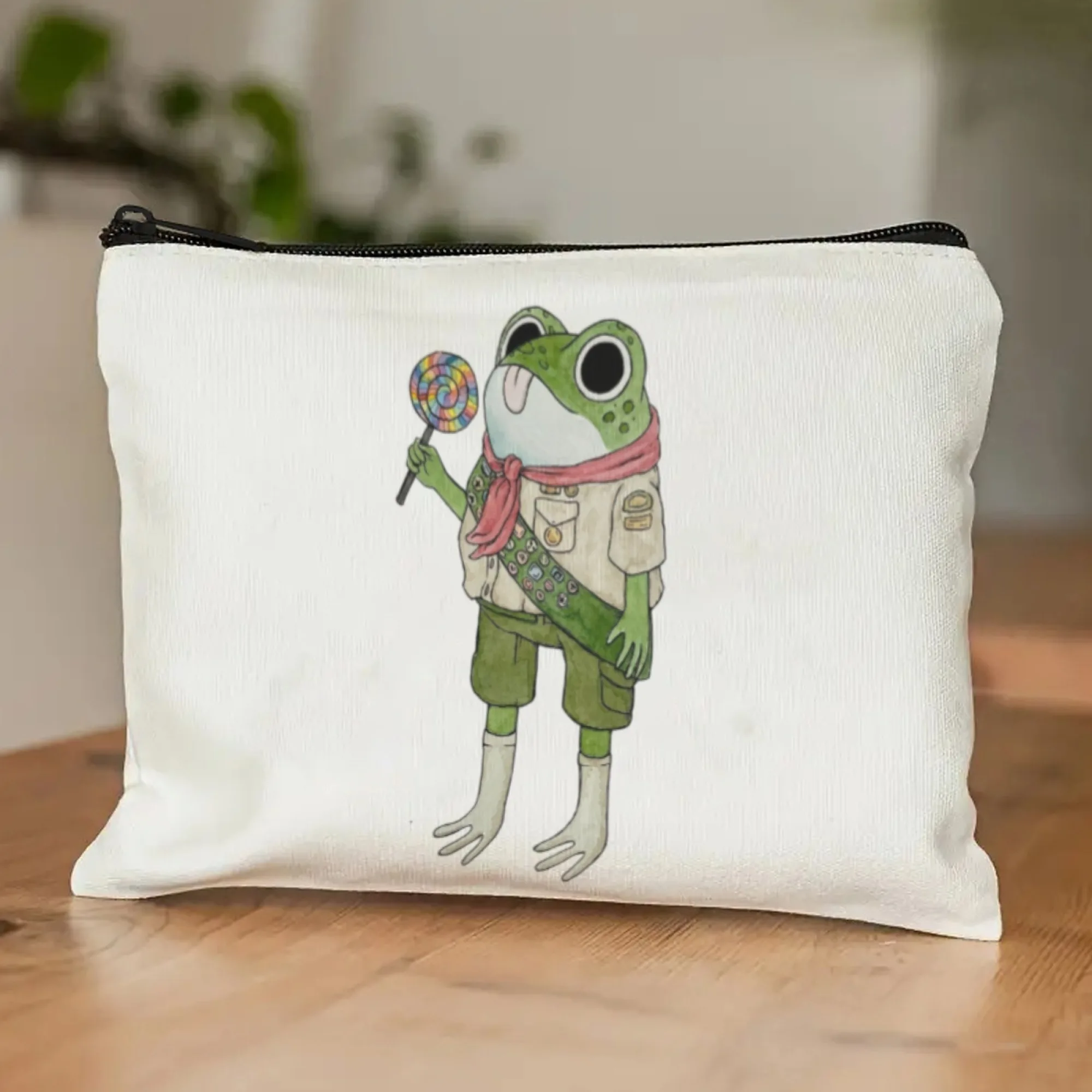 Kawaii Cyber Frog Cosmetic Bag,Anthropomorphic Frog with Neon Lollipop Print,makeup Zipper Pouch,Lightweight Travel Organizer
Kawaii Cyber Frog Cosmetic Bag,Anthropomorphic Frog with Neon Lollipop Print,makeup Zipper Pouch,Lightweight Travel Organizer