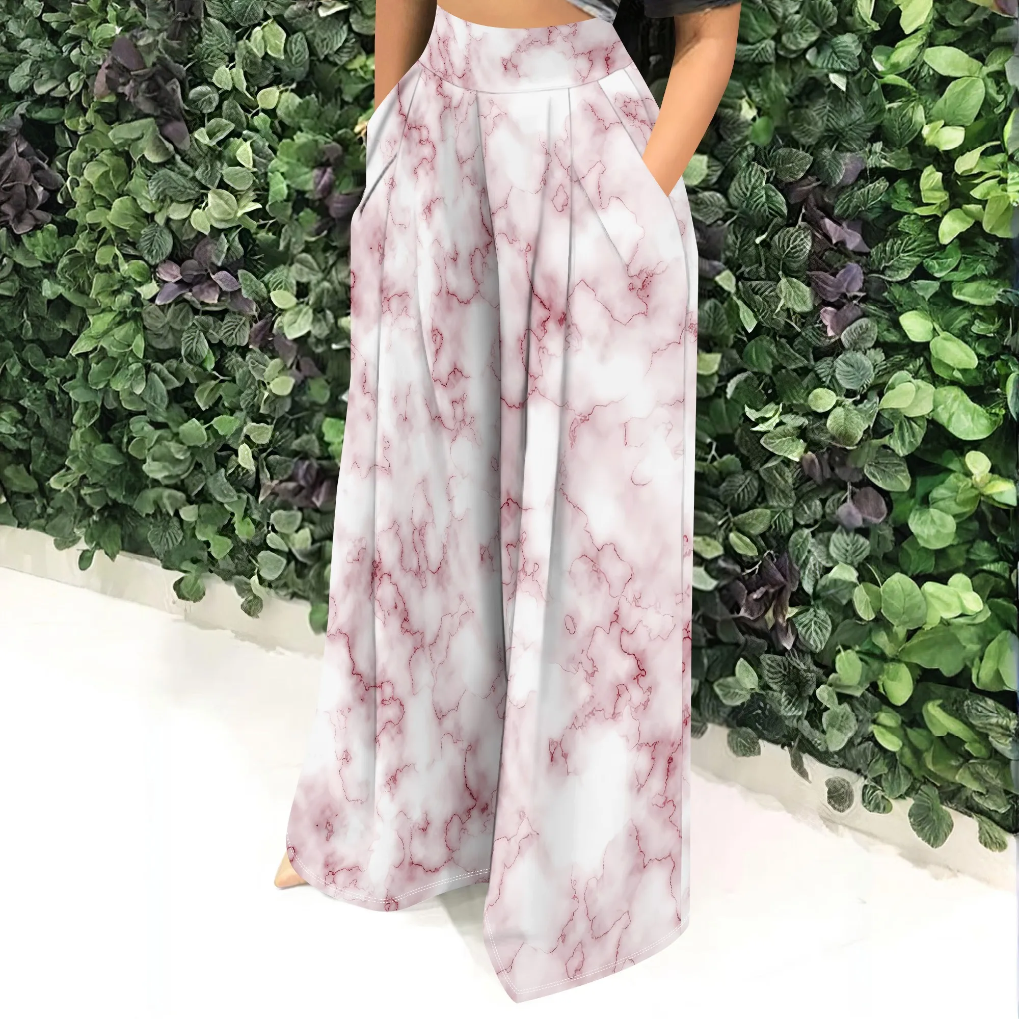 EQQZD Standard Size High Waist Wide Leg Pants, Loose Fit Casual Tie-Dye Print Trousers with Pockets
EQQZD Standard Size High Waist Wide Leg Pants, Loose Fit Casual Tie-Dye Print Trousers with Pockets