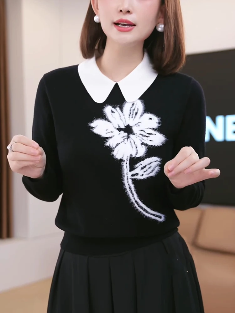 Женский трикотажный топ Ele Bla с длинным рукавом и вышивкой цветов, воротник-стойка, для повседневной носки, приятный к телу, дышащий
Женский трикотажный топ Ele Bla с длинным рукавом и вышивкой цветов, воротник-стойка, для повседневной носки, приятный к телу, дышащий