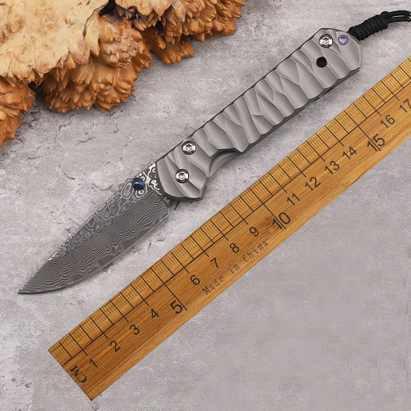 Damascus Steel Titanium Alloy Folding Knife Outdoor Camping Mountaineering Portable Survival Tool
Damascus Steel Titanium Alloy Folding Knife Outdoor Camping Mountaineering Portable Survival Tool