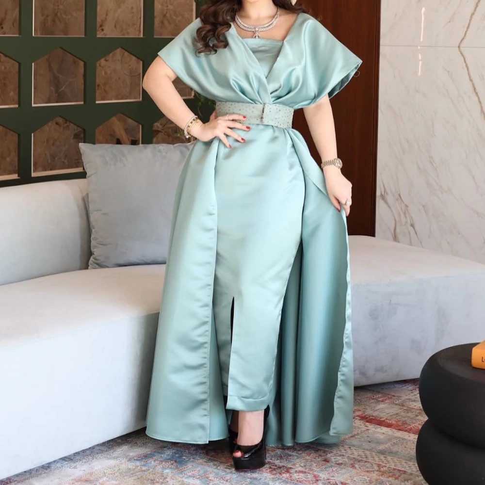 Fashion Satin Straight Off the Shoulder Sashes Evening Dress High Quality Ankle Length V-Neck فساتين سهره نسائيه فخمة
Fashion Satin Straight Off the Shoulder Sashes Evening Dress High Quality Ankle Length V-Neck فساتين سهره نسائيه فخمة
