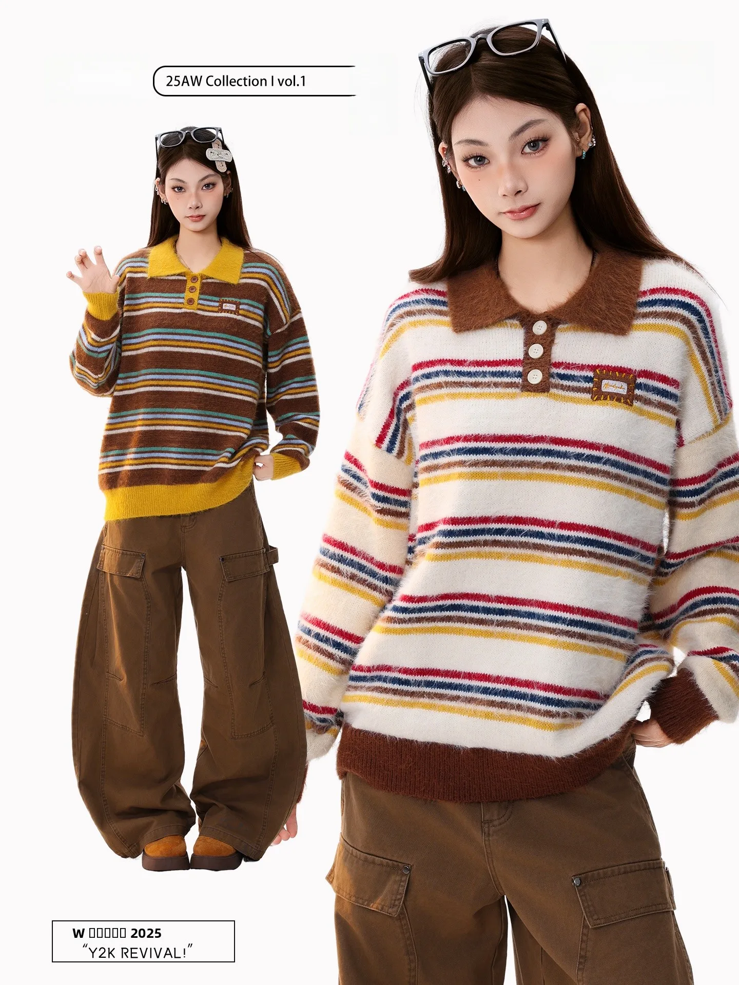 Женский свитер PBB в американском ретро-стиле с полосками, теплый, антивозрастной, осень-зима 2025, вязаный, с отложным воротником
Женский свитер PBB в американском ретро-стиле с полосками, теплый, антивозрастной, осень-зима 2025, вязаный, с отложным воротником