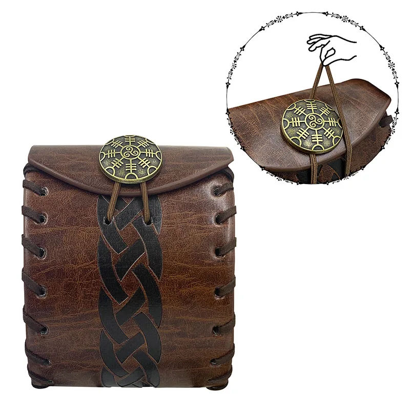 Средневековая мини-сумка в стиле Ренессанс, кожаная поясная сумка на шнурке, сумка для монет, ретро-сумка, рыцарь, пират, аксессуары для косплея 
Средневековая мини-сумка в стиле Ренессанс, кожаная поясная сумка на шнурке, сумка для монет, ретро-сумка, рыцарь, пират, аксессуары для косплея