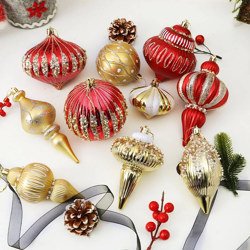 4/6PCS Calabash Christmas Balls Glitter Xmas Decorative Hanging Ornaments Party Special Shape Christmas Spheres Pendant 2025 New
4/6PCS Calabash Christmas Balls Glitter Xmas Decorative Hanging Ornaments Party Special Shape Christmas Spheres Pendant 2025 New