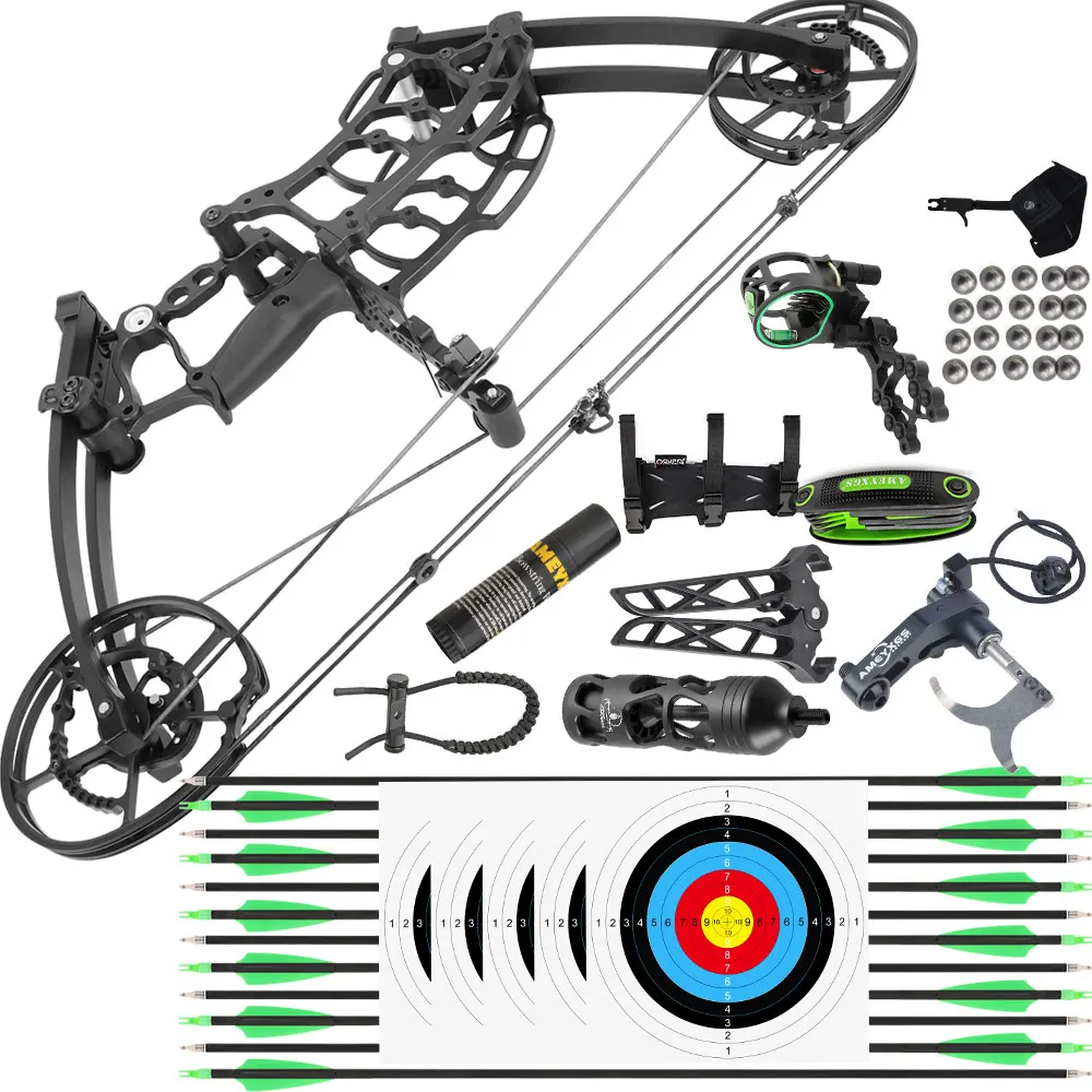 Archery Dual-use Bow 40-65lbs Compound Bow Shooting Steel Ball and Arrow Set CNC Handle Wheel Gordon Bow Limb Target Hunting
Archery Dual-use Bow 40-65lbs Compound Bow Shooting Steel Ball and Arrow Set CNC Handle Wheel Gordon Bow Limb Target Hunting