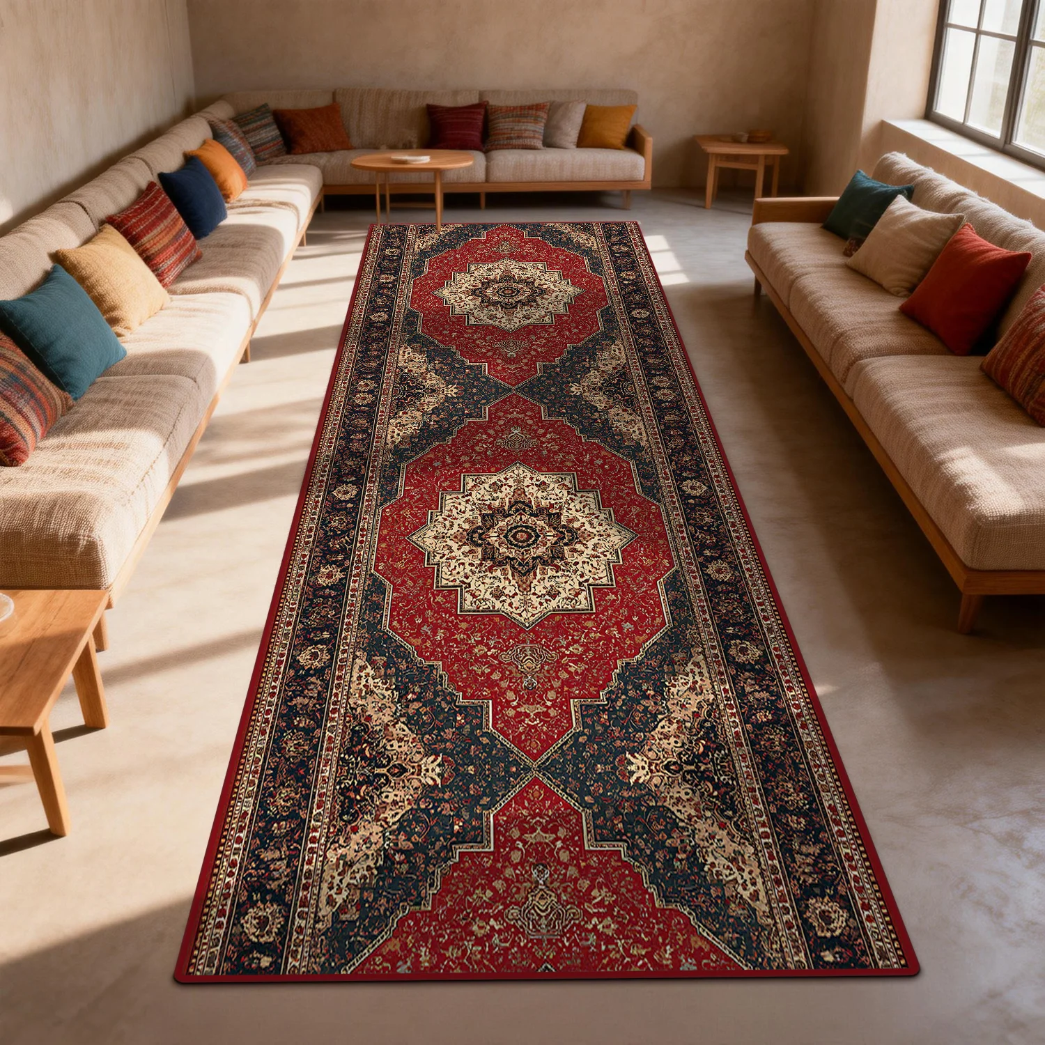 Красно-коричневый персидский геометрический ковер для длинных коридоров, роскошный моющийся мягкий коврик для дома, нескользящий, без ворса, длинный дорожный коврик-дорожка
Красно-коричневый персидский геометрический ковер для длинных коридоров, роскошный моющийся мягкий коврик для дома, нескользящий, без ворса, длинный дорожный коврик-дорожка