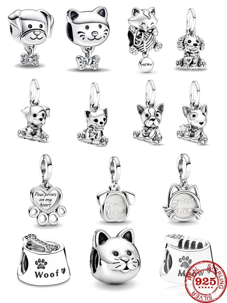 Fits Original Pandora Bracelet Necklace 925 Sterling Silver Animal Cat Dog Charms Beads Women Silver 925 Pendant DIY Jewelry
Fits Original Pandora Bracelet Necklace 925 Sterling Silver Animal Cat Dog Charms Beads Women Silver 925 Pendant DIY Jewelry