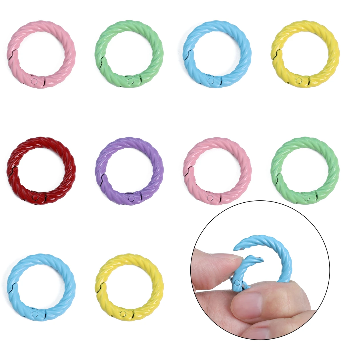 1/5pcs Keychain Key Rings Clasp Loop Round Jump Lobster Clips Hook Connector for DIY Keychains Gifts Girls Making Accessories
1/5pcs Keychain Key Rings Clasp Loop Round Jump Lobster Clips Hook Connector for DIY Keychains Gifts Girls Making Accessories