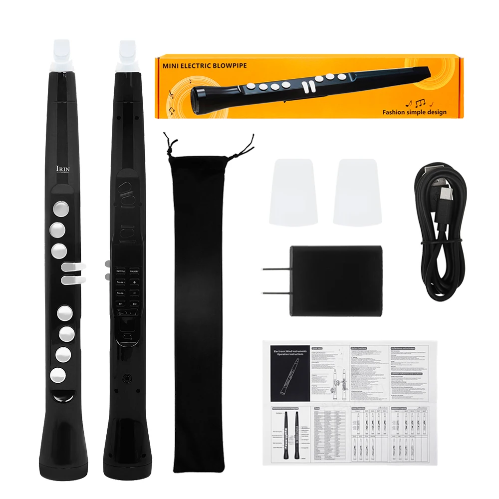IRIN Electric Saxophone Flute Double Fingering MINI LED Technique Electronic Flute 99 Tones Pocket Saxophone with USB Cable
IRIN Electric Saxophone Flute Double Fingering MINI LED Technique Electronic Flute 99 Tones Pocket Saxophone with USB Cable