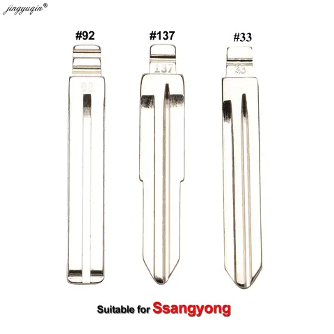 jingyuqin 15pcs/lot #137 #92 Meta Flip Key Blank for Ssangyong Korando New Actyon C200 S170 ACTYON KYRON REXTON Switchblade