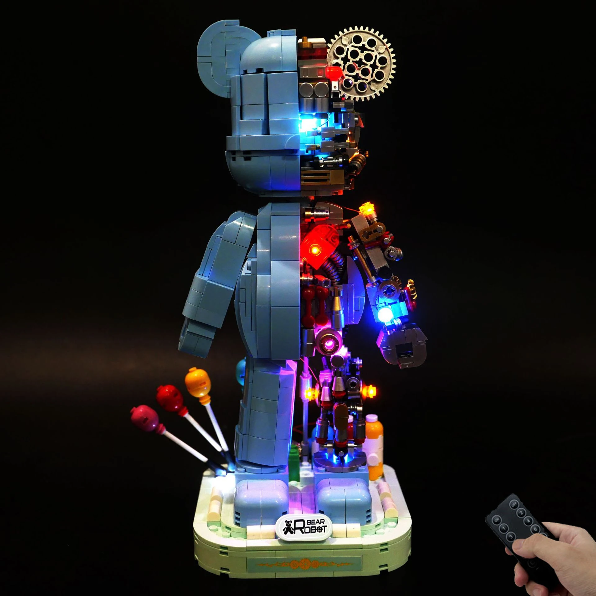 DIY LED Light Kit Robotic Bear Sculpture Light Kit Remote-Controlled LED for Trendy Building Display (Lights Only)
DIY LED Light Kit Robotic Bear Sculpture Light Kit Remote-Controlled LED for Trendy Building Display (Lights Only)