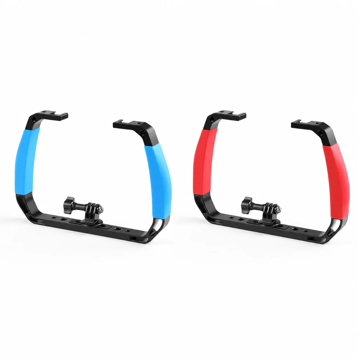 PULUZ Dual Silicone Handles Aluminium Alloy Underwater Diving Rig for GoPro, DJI OSMO Action, Insta360 and Other Action Cameras
PULUZ Dual Silicone Handles Aluminium Alloy Underwater Diving Rig for GoPro, DJI OSMO Action, Insta360 and Other Action Cameras