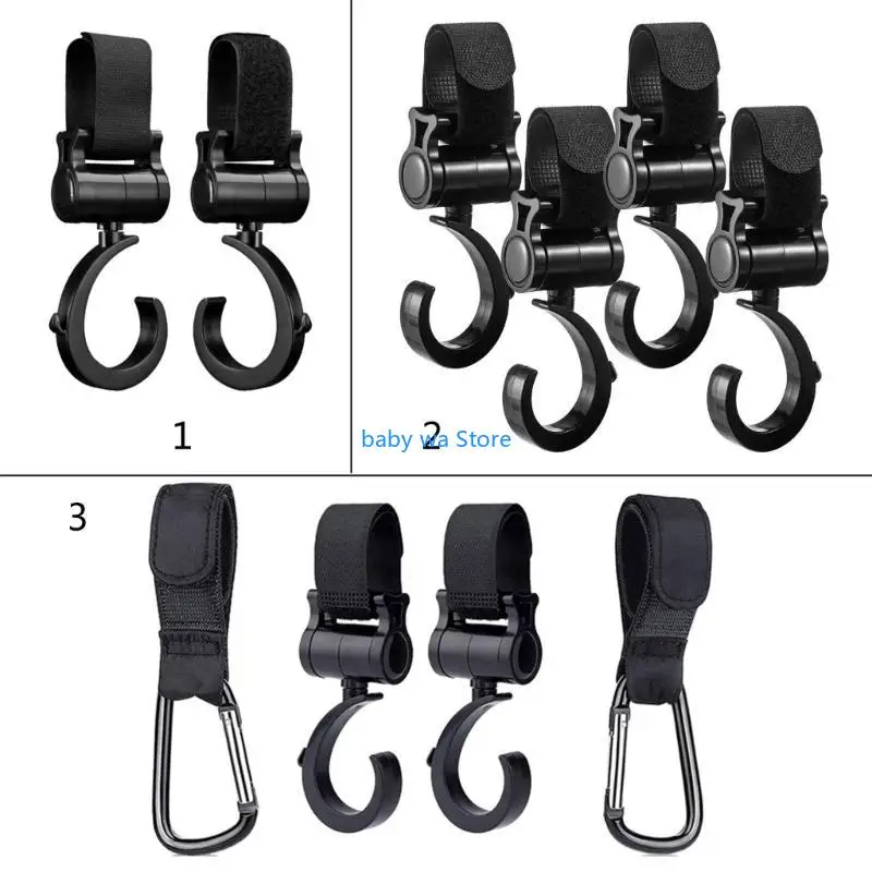 Baby Stroller Hooks for Hanging Bags Diaper Bag 360 Rotating Hooks Pushchair Wheelchair Convenient Accessories 4XBD
Baby Stroller Hooks for Hanging Bags Diaper Bag 360 Rotating Hooks Pushchair Wheelchair Convenient Accessories 4XBD