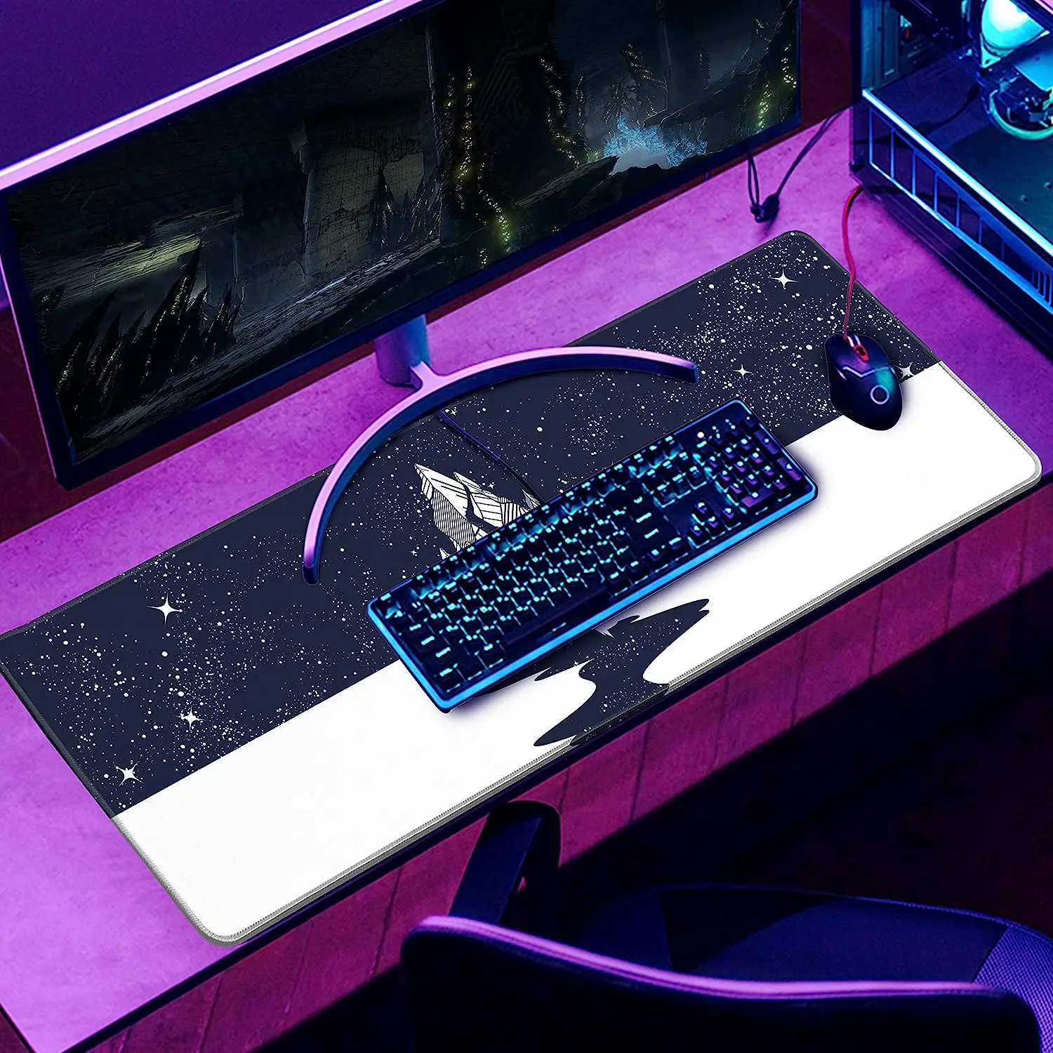 Galaxy Mouse Pad 31.5''×11.8''×0.12'' XL Extended Gaming Mouse Pad Mat with Non-Slip Base Stitched Eges for Office Laptop
Galaxy Mouse Pad 31.5''×11.8''×0.12'' XL Extended Gaming Mouse Pad Mat with Non-Slip Base Stitched Eges for Office Laptop