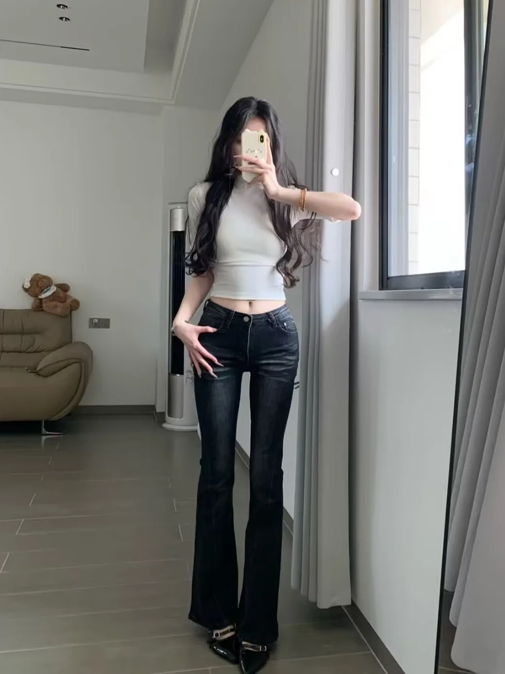 High Waist Flared Jeans Women's Vintage Washed Mustard Patterned Denim Pants mid Stretch Spring Season Ladies Fashion
High Waist Flared Jeans Women's Vintage Washed Mustard Patterned Denim Pants mid Stretch Spring Season Ladies Fashion