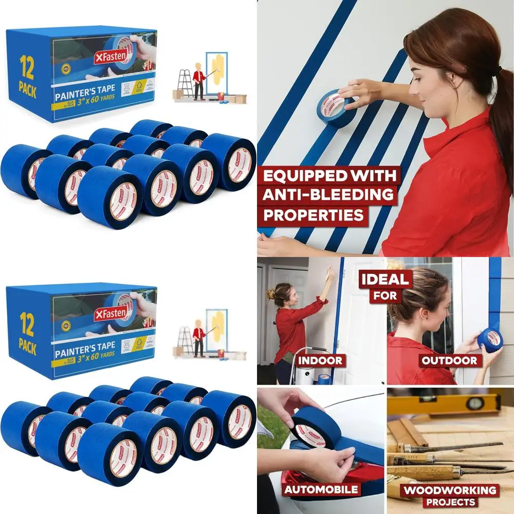 Малярная лента 3 дюйма x 60 ярдов, 12 рулонов (общая длина 2160 футов), идеально подходит для покраски стен и автомобилей.
Малярная лента 3 дюйма x 60 ярдов, 12 рулонов (общая длина 2160 футов), идеально подходит для покраски стен и автомобилей.
