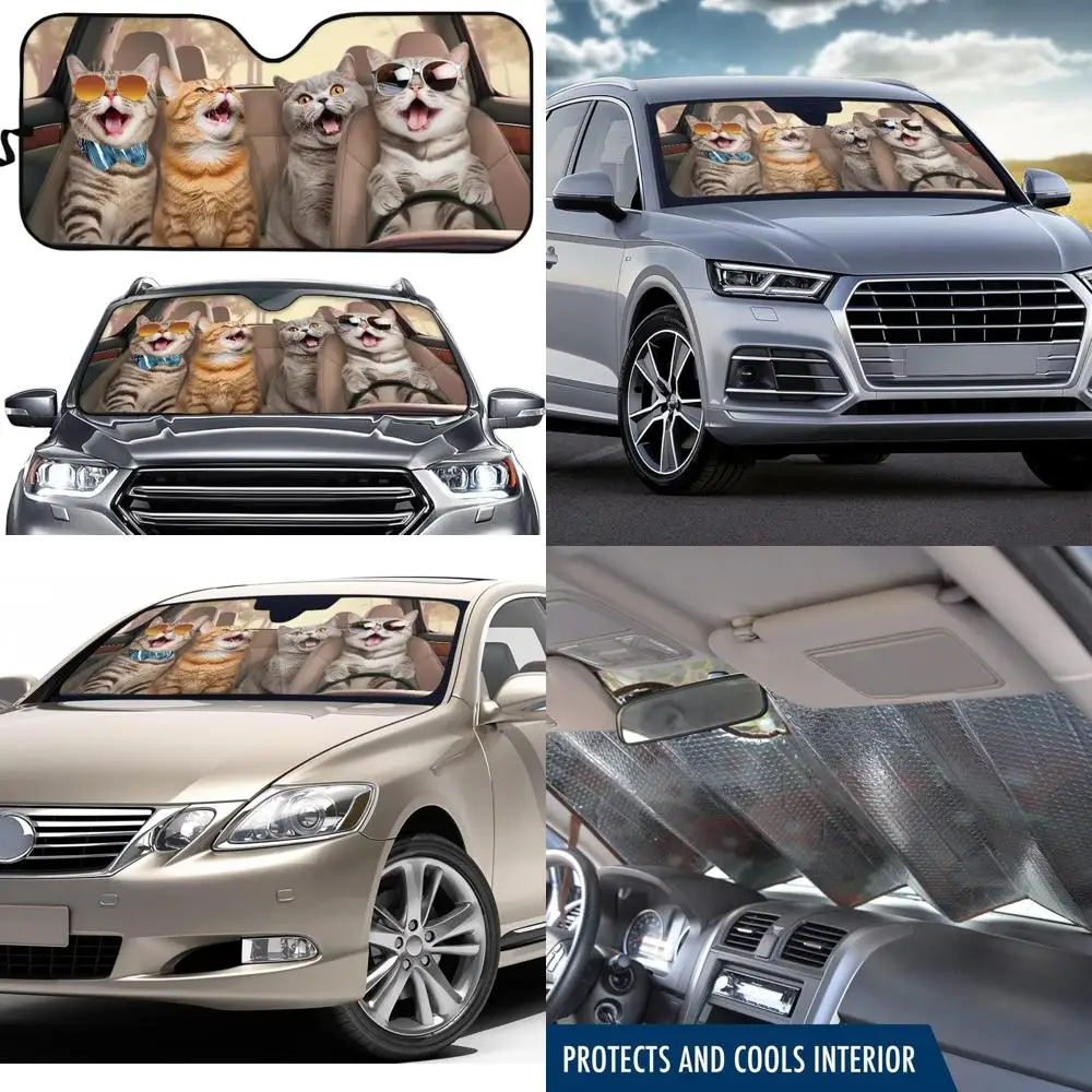 funny cat print car sun shade windshield cute, fashion foldable car front window sunshades for most sedan suv trucks
funny cat print car sun shade windshield cute, fashion foldable car front window sunshades for most sedan suv trucks