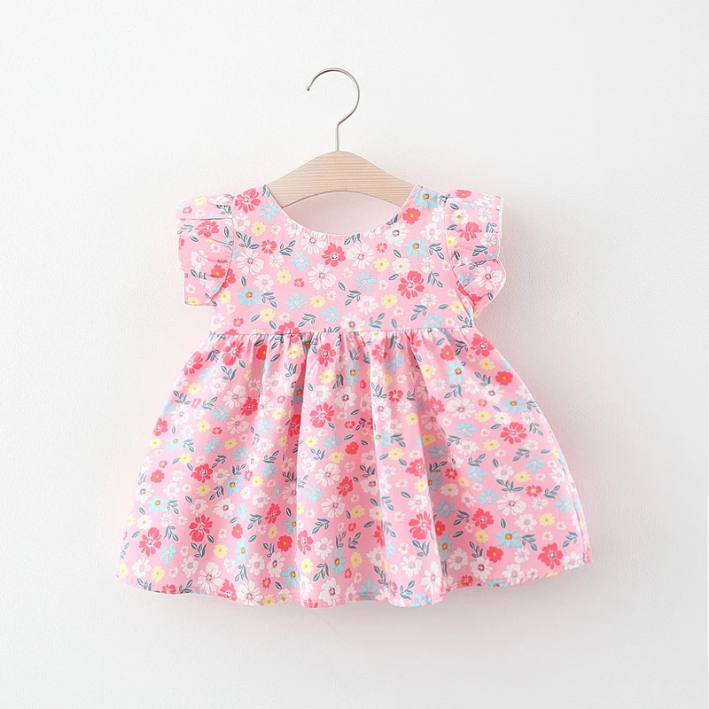 Kids Clothes Girl Baby Pink Dress Flower Print Round Neck Small Flying Sleeve Dress Girls Summer Outing Clothing
Kids Clothes Girl Baby Pink Dress Flower Print Round Neck Small Flying Sleeve Dress Girls Summer Outing Clothing