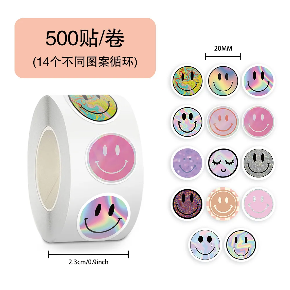 500pcs/Roll Cute Smiling Face Roll Sticker Creative DIY Decorative Water Cup Guitar Car Phone Case Waterproof Toys Gifts Sticker
500pcs/Roll Cute Smiling Face Roll Sticker Creative DIY Decorative Water Cup Guitar Car Phone Case Waterproof Toys Gifts Sticker