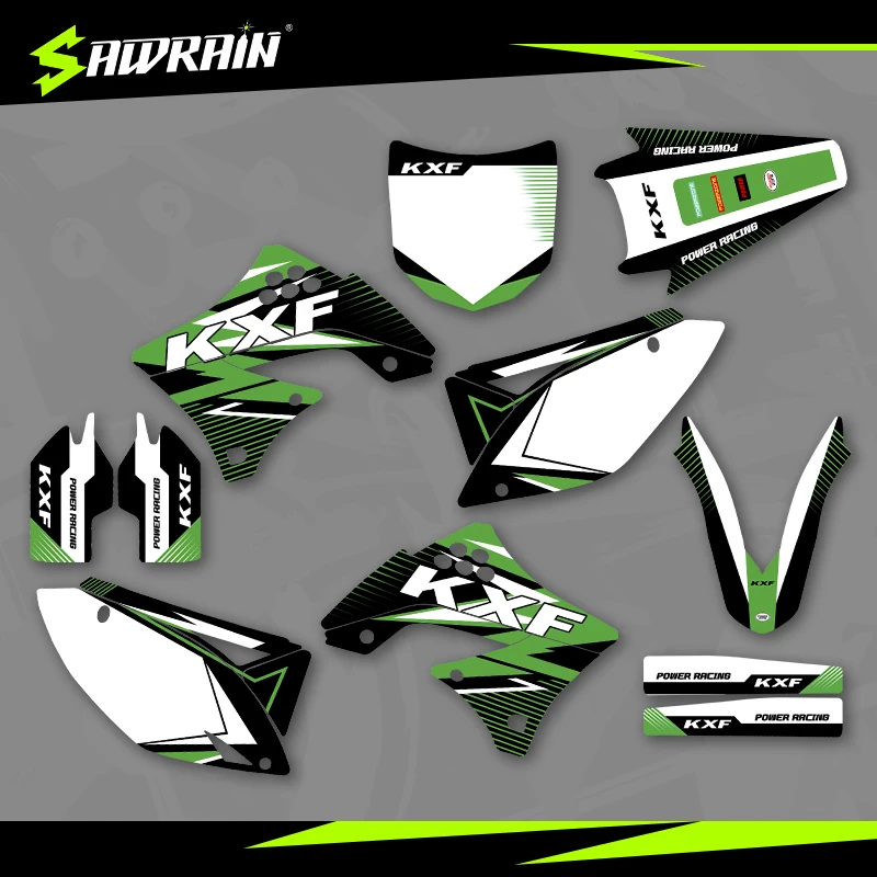 Sawrain Motorcycle Graphics Backgrounds Decal Stickers Kits for KAWASAKI 09-11KXF450
Sawrain Motorcycle Graphics Backgrounds Decal Stickers Kits for KAWASAKI 09-11KXF450