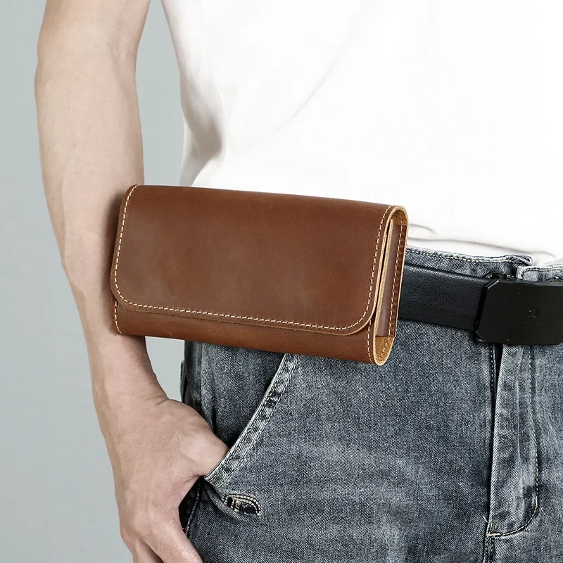 Men's Genuine Leather Waist Bag with Belt Loop Outdoor Portable Small Bag for Phone
Men's Genuine Leather Waist Bag with Belt Loop Outdoor Portable Small Bag for Phone