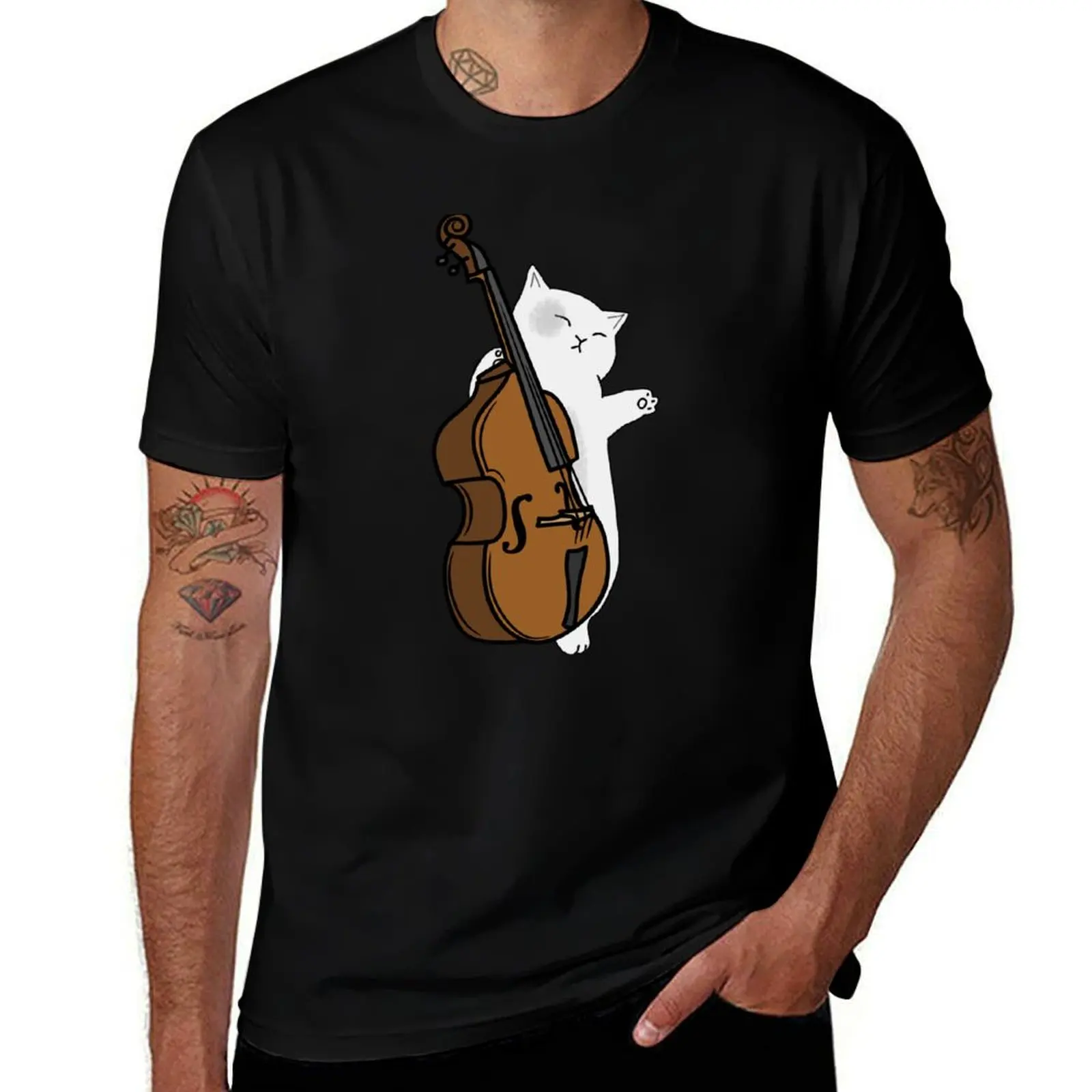 Cute Cat Double Bass Player For Double Bass Player And Classical Musician As A Double Bass T-Shirt cotton t shirt pack T-Shirt
Cute Cat Double Bass Player For Double Bass Player And Classical Musician As A Double Bass T-Shirt cotton t shirt pack T-Shirt