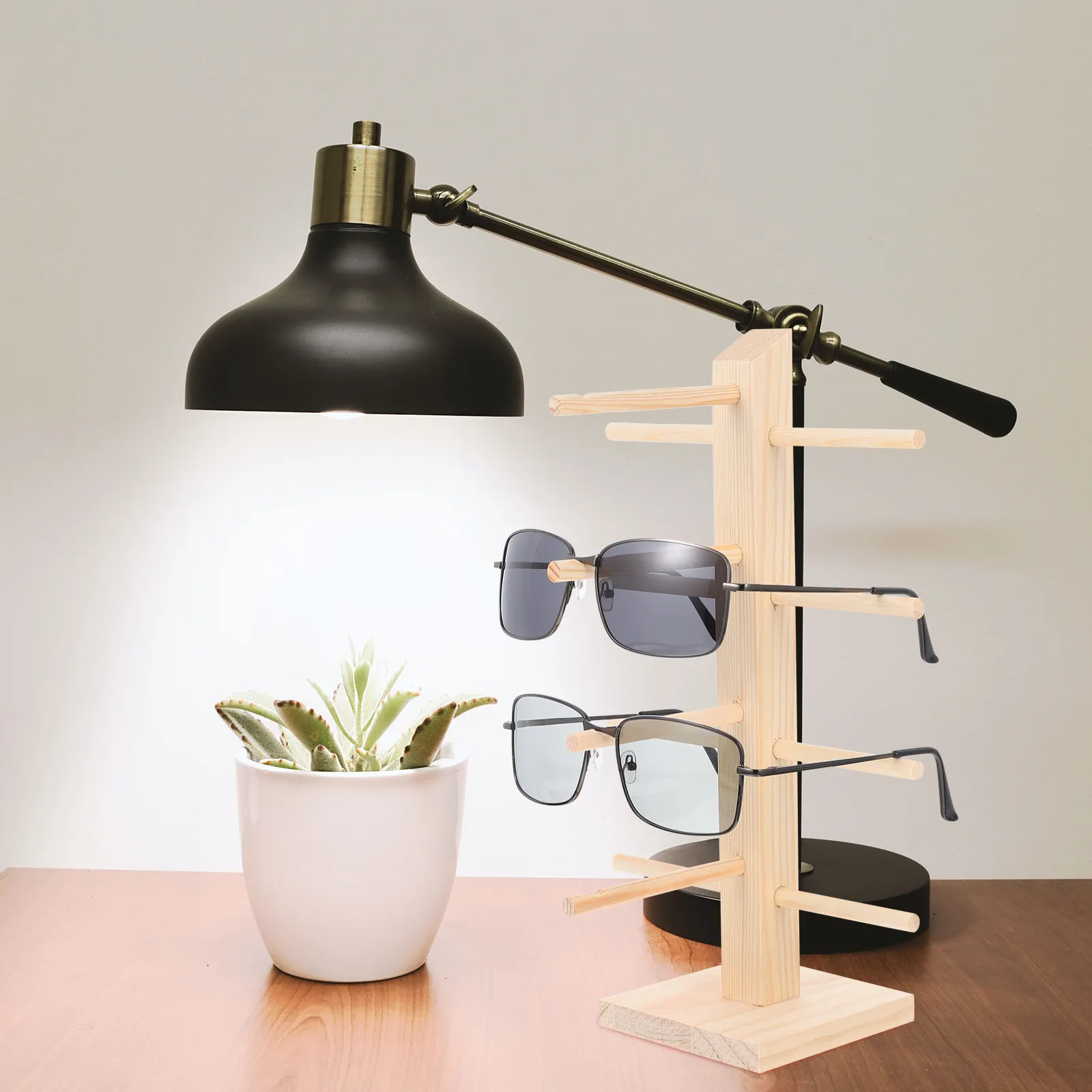 Wooden Glasses Display Rack for Sunglasses Reading Eyeglasses Stable Exquisite Tabletop Decoration Sunglasses Rack Holder
Wooden Glasses Display Rack for Sunglasses Reading Eyeglasses Stable Exquisite Tabletop Decoration Sunglasses Rack Holder