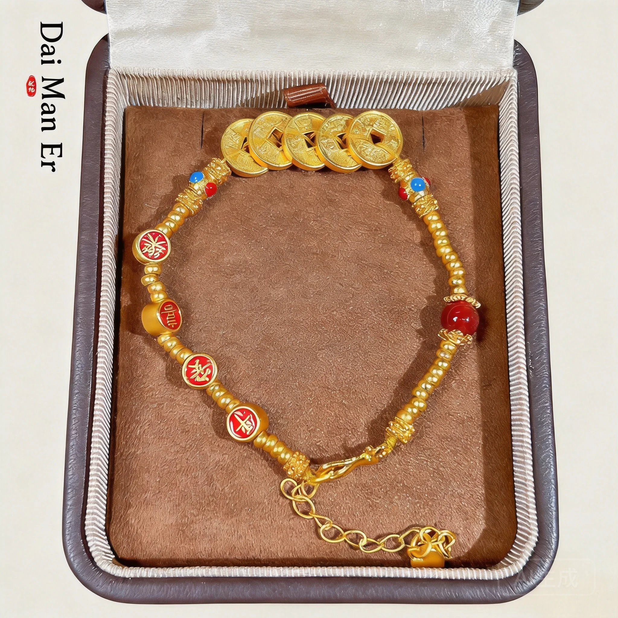 Chinese Style Lucky Five Emperor Coins Bracelet For Women Gold Plated Enamel Red Agate Peace Joy Blessing Wealth Good Luck Fine
Chinese Style Lucky Five Emperor Coins Bracelet For Women Gold Plated Enamel Red Agate Peace Joy Blessing Wealth Good Luck Fine