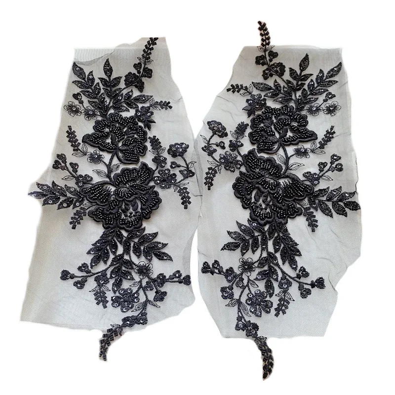 2PCS/1Pair Black and White Nail Bead Flower Leaves Embroidery High Set Wedding Dress Headdress Lace Mirror Flower Accessories
2PCS/1Pair Black and White Nail Bead Flower Leaves Embroidery High Set Wedding Dress Headdress Lace Mirror Flower Accessories