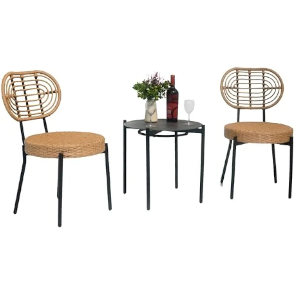 Outdoor Wicker Furniture 3 Pcs, Patio Bistro Style Table and Chair Combination, Weather-resistant PE Wicker Weave
Outdoor Wicker Furniture 3 Pcs, Patio Bistro Style Table and Chair Combination, Weather-resistant PE Wicker Weave